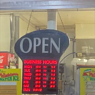 open business hours