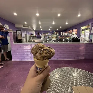 Ice cream cone and atmosphere.