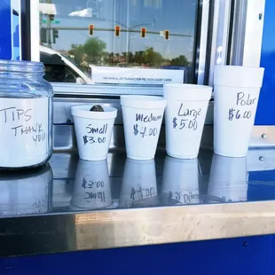 a variety of ice creams