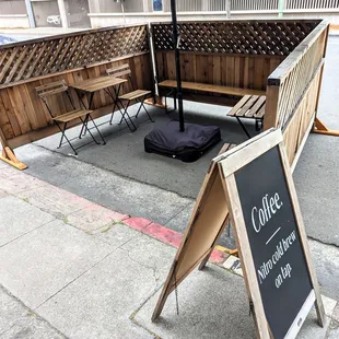 Outside sitting area