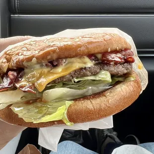 Pastrami cheeseburger