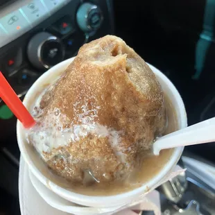 Coffee/Creole Cheesecake mix with condensed milk