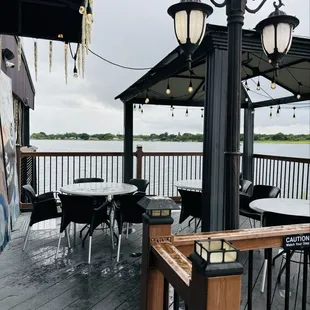 Outside view and seating area