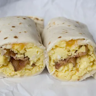 Bacon, egg, and cheese taco.