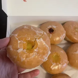 Lemon filled donut