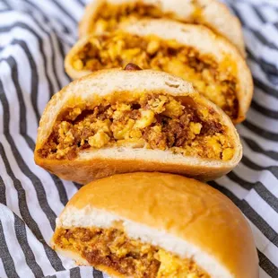 Beef chorizo egg and cheese kolaches