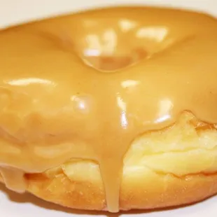 Maple iced donut