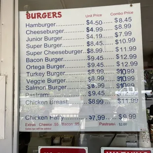 Burger Menu 07/21