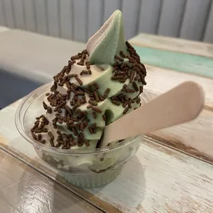 Ice Cream in a Cup (mix of milk tea and matcha)