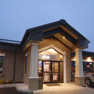 the front of the restaurant