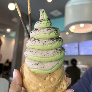 Chocolate Matcha Swirl Taiyaki