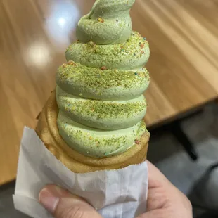 Soft serve custard matcha