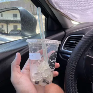 Strawberry matcha boba small