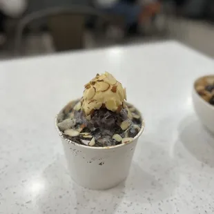black sesame shaved ice