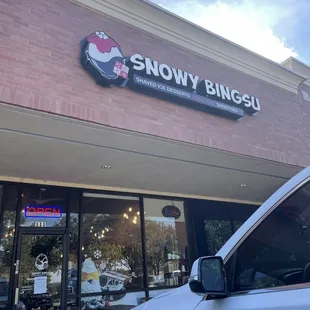 the front of the building