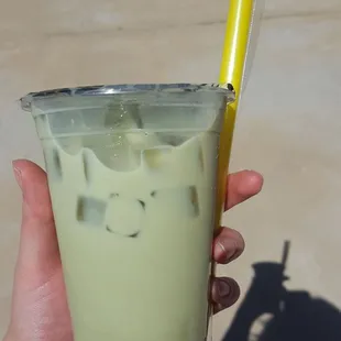 Green Tea Milk Tea W/ Boba