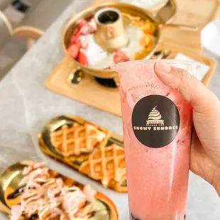 Strawberry Milk Tea is so good!