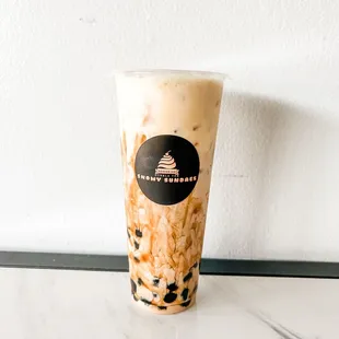 Okinawa Milk Tea with Boba