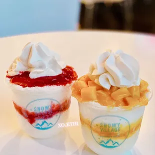 Mini Strawberry Bingsoo &amp; Mango Bingsoo