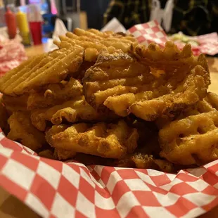 Family size fries to share