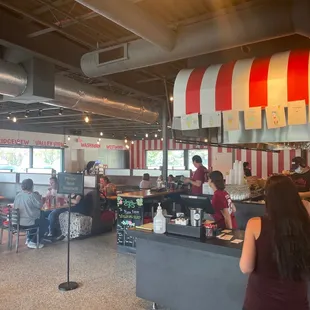 customers at the counter