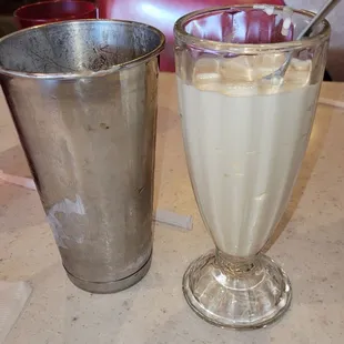 Yummy vanilla malt shake