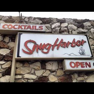 a sign for a restaurant