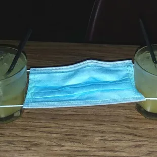 Restrictions have relaxed at Snug Harbor: drinks have to be only one mask apart.