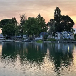 Another beautiful sunset over our cabins