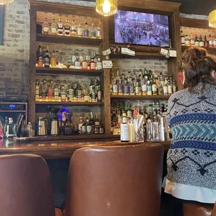 Wonderful bar top and spirit selection