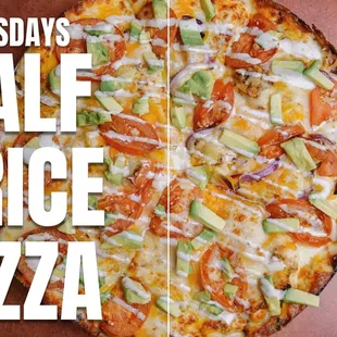 Tuesday 1/2 Price Pizza