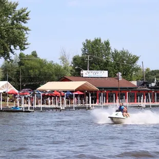 From the water