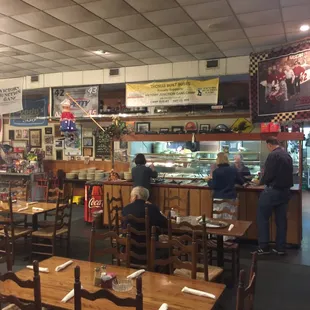 Part of the interior, looking toward the buffet, on the far wall.