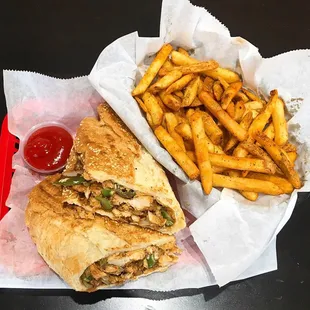Inferno Chicken Sub &amp; Cajun Fries