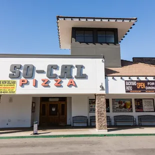 the front of the restaurant