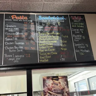 Menu as of February 2025