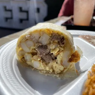 Steak and Egg Burrito Breakfast