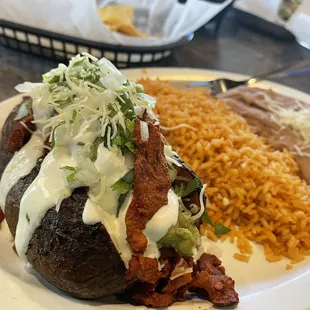 Baked Potato supreme  yum! So filling! - 2 meals from this one