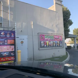 Drive through around back of buildings