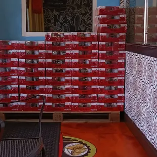 Wall of Tapatio Ramen!