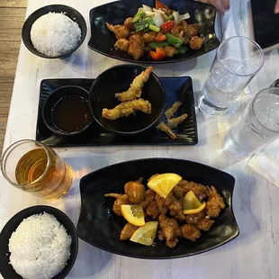 Orange Chicken and Sweet and Sour Chicken