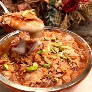 Caramel Baklava Cream:
Moist Cream with Caramel sauce and baklava.
https://www.sodelight.net/product-page/caramel-baklava-cream