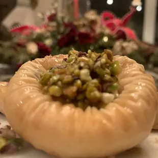 a stuffed pumpkin on a table