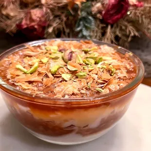 Caramel Baklava Cream:
Moist Cream with Caramel sauce and baklava.
https://www.sodelight.net/product-page/caramel-baklava-cream