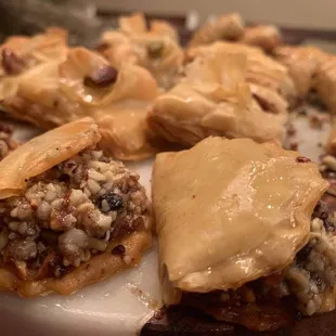 a variety of pastries on a plate