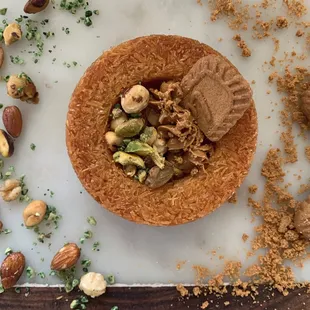 Are you team Nuts? Lotus Biscuit? or BOTH! Our Half and Half Konafa is our favorite.