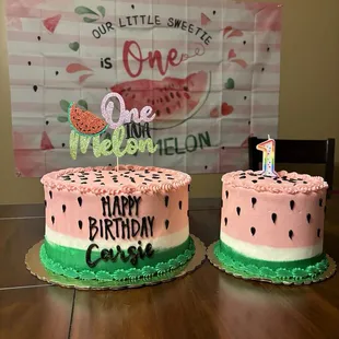 We always get our cakes from here, and So Delish delivered again for our daughter's first birthday.