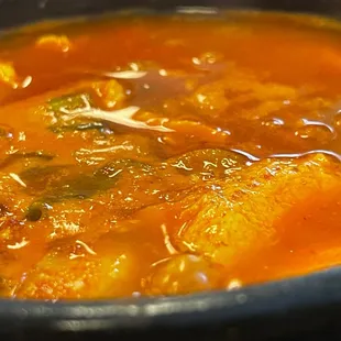 Sundubu and meatchun combo (spicy)