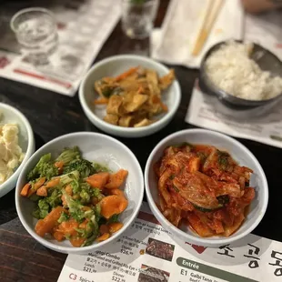 Kimchi, Fish cake, and vegetables