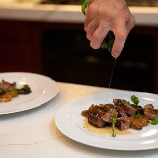 a chef preparing a meal